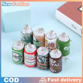 Mô phỏng đóng hộp bia Keychain cậu bé người đàn ông bia có thể Keyring đính các cặp vợ chồng mát mẻ