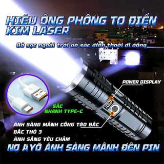 COD “Đèn Pin LED Siêu Sáng | Chiếu Xa, Đa Chế Độ Ánh Sáng, Hiển Thị Pin, Sạc Dự Phòng, Phù Hợp Cho Dã Ngoại, Du Lịch”
