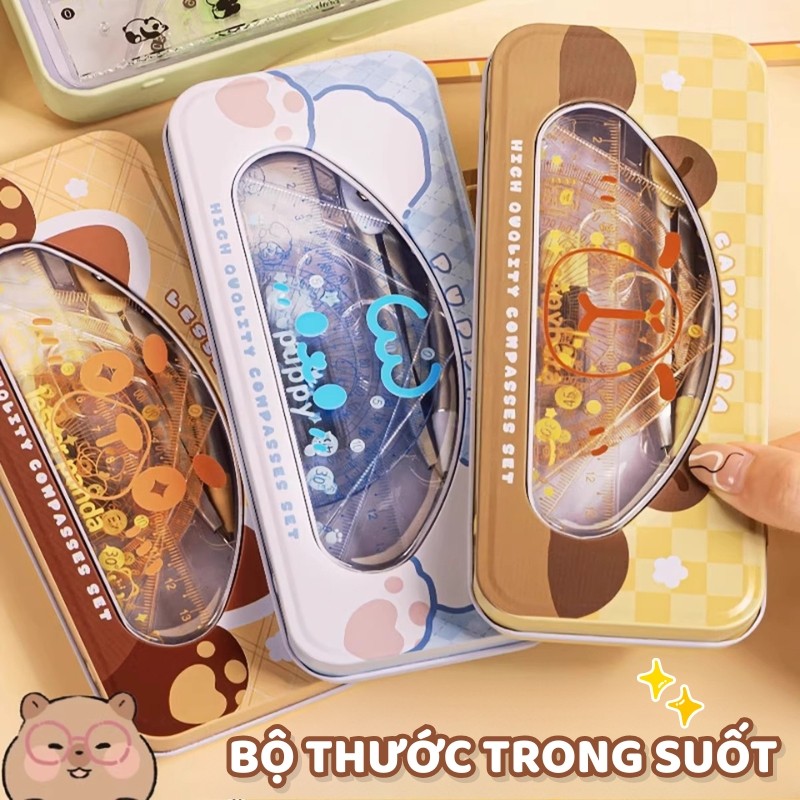 Thước Kẻ Học Sinh Bộ 4 Cái – Đồ Dùng Học Tập Hình Hoạt Hình Sinh Động, Dụng Cụ Học Tập Đa Năng