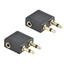 BTM 2 Chiếc Mạ Vàng 3 5 Mm 2 Nam Đến 1 Nữ Jack Cắm Tai Nghe Ổ Cắm o Adapter