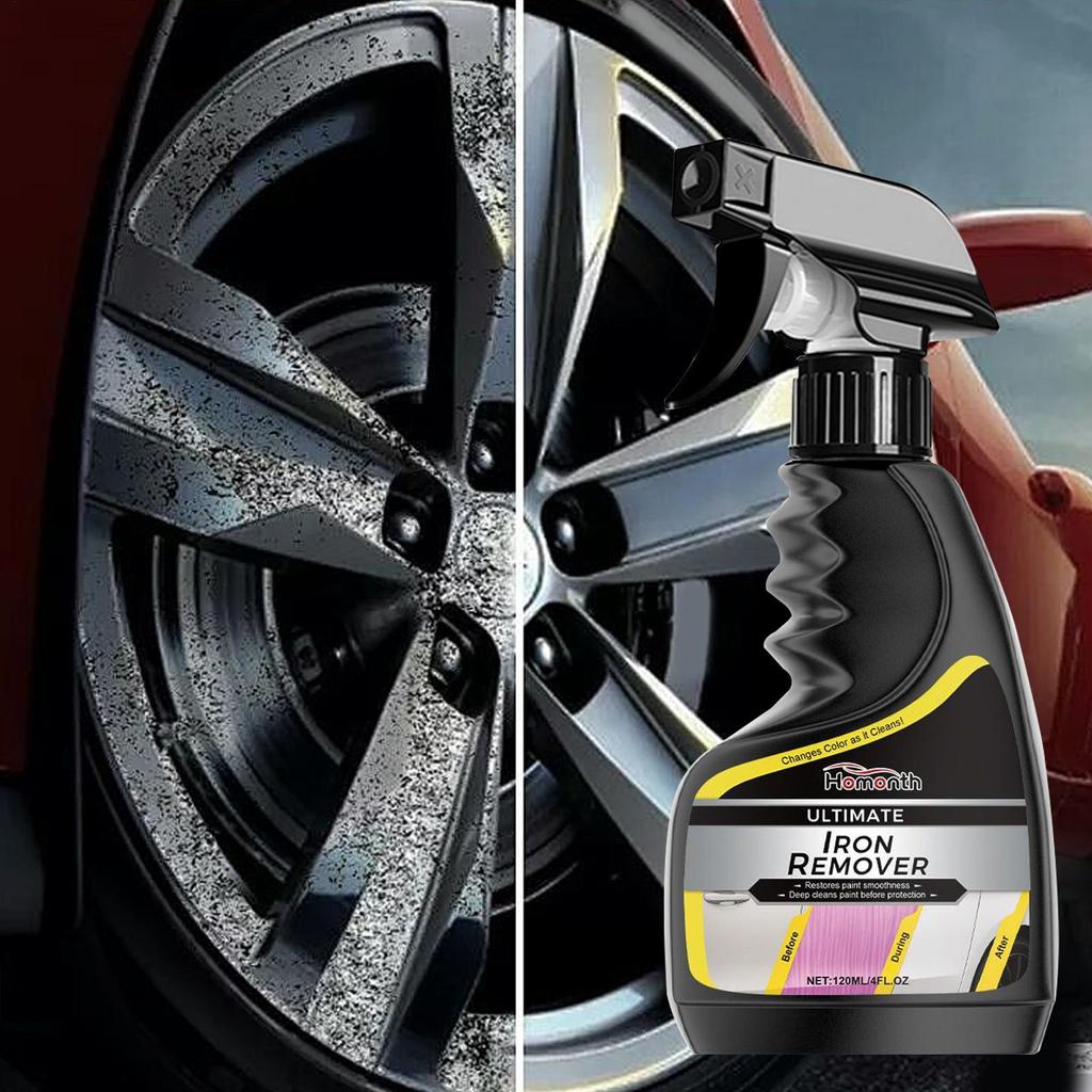 Sắt Tẩy Bánh Xe Bụi Loại Bỏ Rỉ Sét Bảo Vệ 120ml Lớp Phủ Nhẹ Nhàng Chi Tiết Cho Đèn Pha Động Cơ Bánh Xe