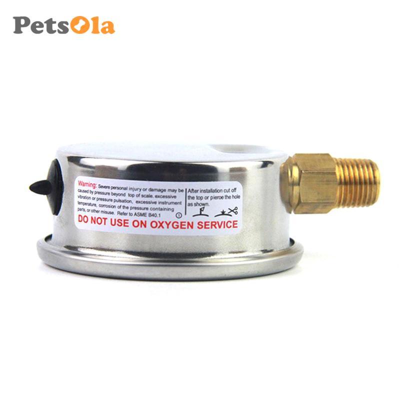 Đồng hồ đo áp suất thủy lực đa năng Áp suất khí tự động 1 / 4in Nam NPT Đáy gắn Vỏ thép không gỉ Công nghiệp bền