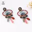 Vòng cổ và bông tai boho vintage với họa tiết chim bay và giọt nước trên hợp kim, phù hợp cho tiệc tùng