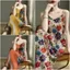 Váy hoa mùa hè YRBWD, Dây đeo Spaghetti phong cách Bohemian Váy không tay nữ, Váy yếm cổ chữ V dài vừa phải L-3XL để mặc trong nhà và ngoài trời