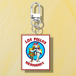Los Pollos Hermanos Keychain | Gantungan Kunci Los Pollos Hermanos UV Printed 2 sisi on 3 mm Acrylic Frame