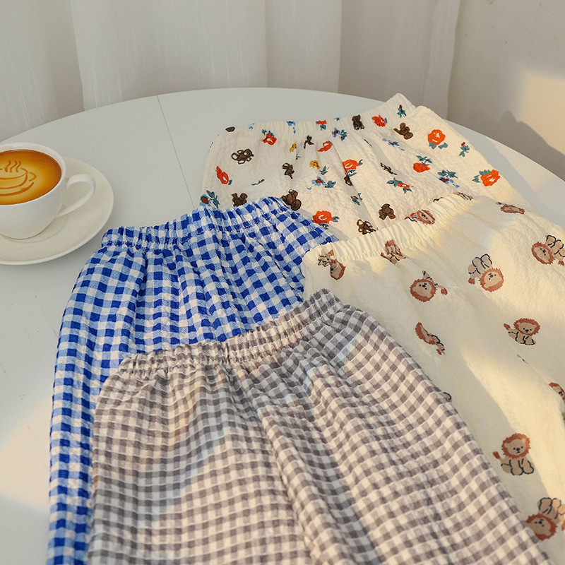 Mùa Hè Ngoài Mặc Quần Muỗi Phong Cách Mỏng Bloomers Đến Mắt Cá Chân Quần Bong Bóng Thời Trang Trẻ Em Phù Hợp Với 80-130 Kích Thước P0HC