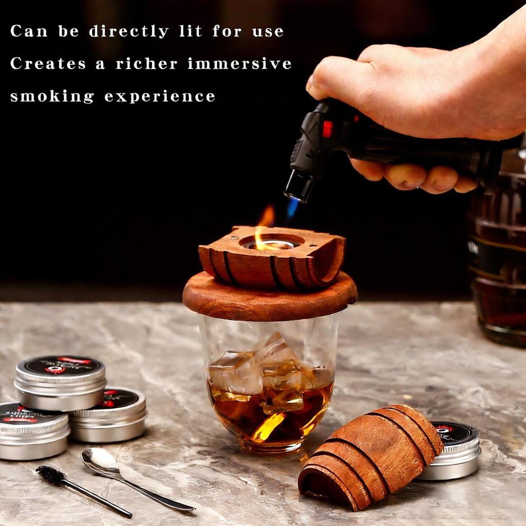 Whisky Smoker Gỗ Whisky Cocktail Smoker Hình Thùng Trộn Dụng Cụ Dành Cho Nam Bố Chồng Cha Bạn Trai shopidaevn