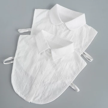 Nguyên Chất Cotton Họa Tiết Cổ Giả Thu Đông Nữ Phù Hợp Với Cổ Giả Giảm Tuổi Cổ Vuông Búp Bê Cổ Áo Sơ Mi Cổ Áo Sơ Mi Đa Năng Cổ Áo Sơ Mi Cổ