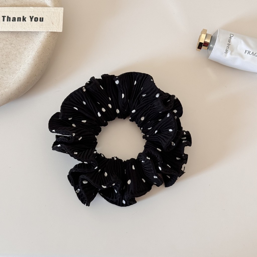 Hàn Quốc Chấm Bi Vải Buộc Tóc Scrunchie
