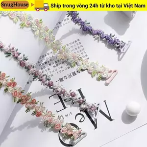 Dây đeo áo ngực hoa từ vải polyester chống trượt, thiết kế tháo rời dễ dàng điều chỉnh - Phù hợp với váy dạ hội và lễ cưới