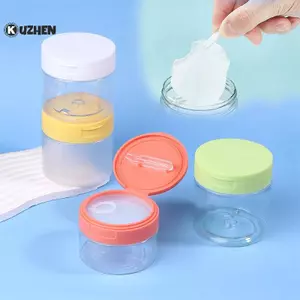 KUZHEN 200-350ml Trang Điểm Tẩy Miếng Lót Lọ Có Tròn Trong Suốt Hộp Đựng Bình Rỗng Miệng Rộng Nắp Chai Bảo Quản Kem Dưỡng Da HOT