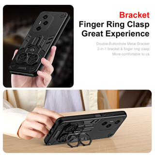 Dành cho Honor 300 Pro / 300 Ultra Ốp điện thoại cứng có giá đỡ vòng loại kéo Chống sốc viền nâng lên mỏng