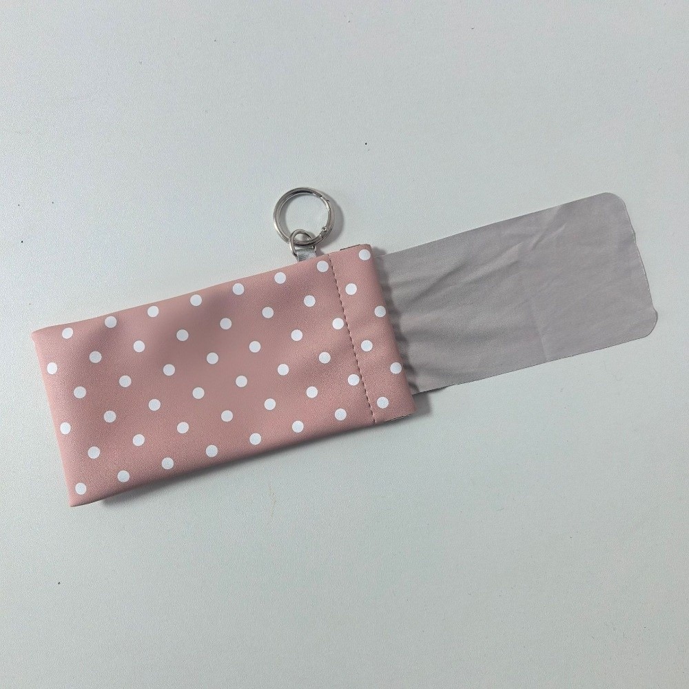 Túi đeo kính mắt HOBBYIN da chấm bi, đóng cửa tự động, tiện lợi sử dụng hàng ngày
