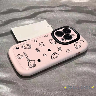 Ốp lưng IPhone 17 16 15 14 13 12 11 Pro Max XRXSMax 78 Plus Đen dòng KT Cub Puff trường hợp điện thoại