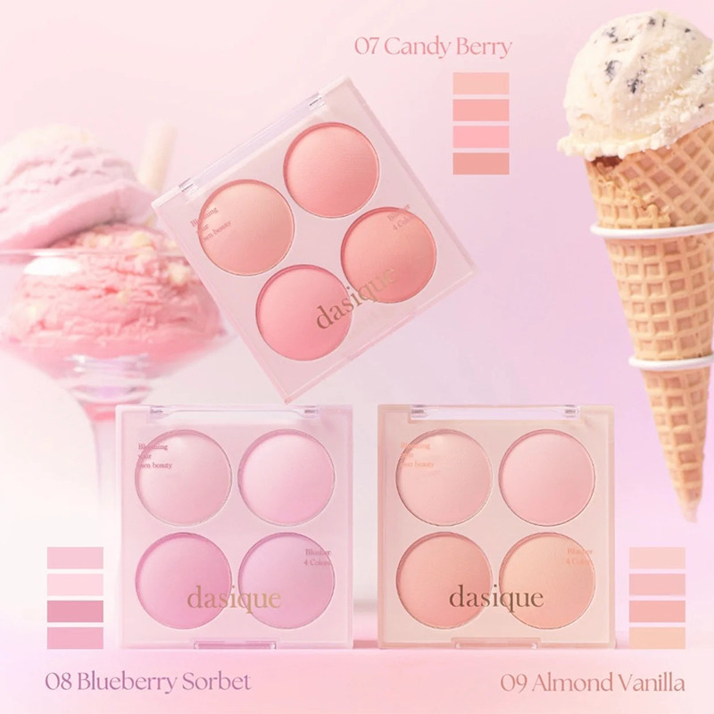 Bảng Phấn Má Hồng D.ASIQUE – Palette Nhiều Màu, Dễ Tán, Lên Màu Đẹp, Phù Hợp Nhiều Kiểu Makeup