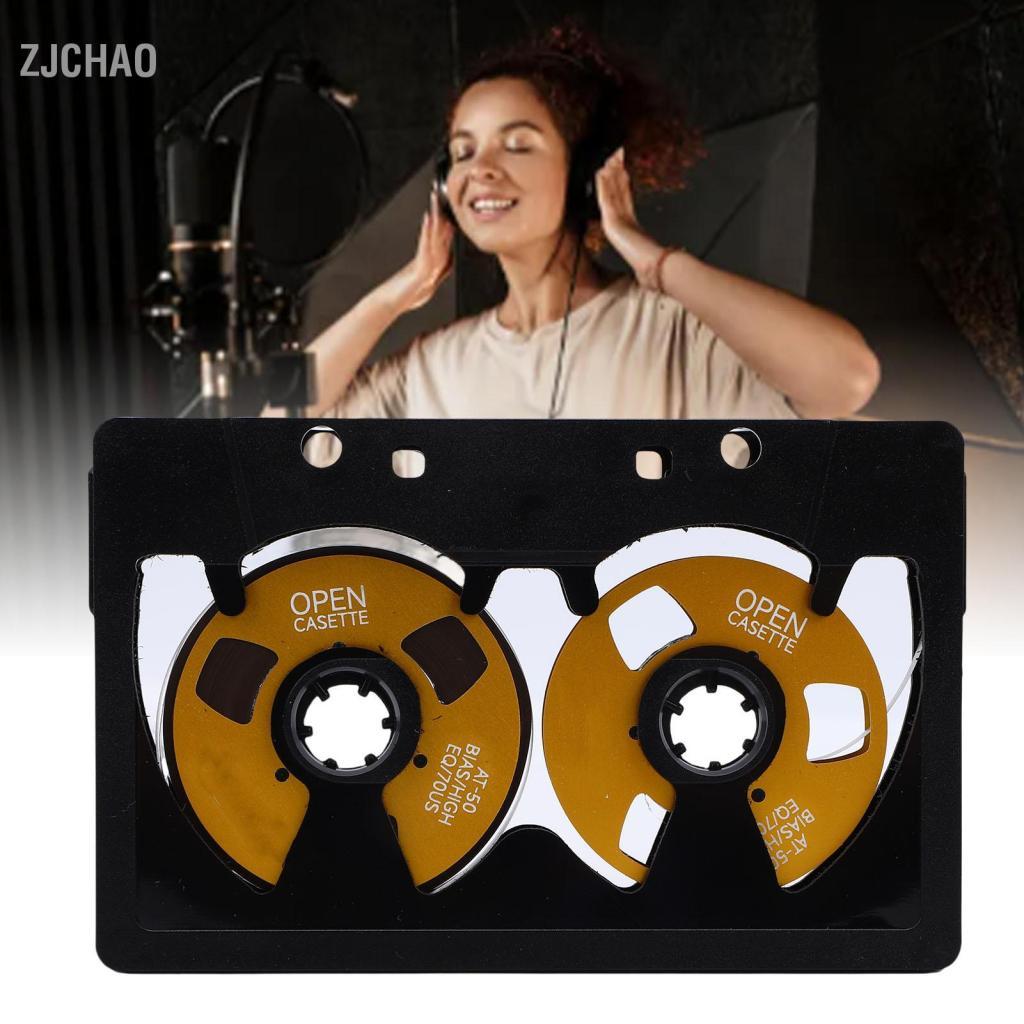 Zjchao XUMIUZIY Cuộn sang băng cassette âm thanh trống Xu hướng bình thường loại I 50 phút ghi âm nhạc với hộp lưu trữ dành cho máy ghi âm và nhạc sĩ
