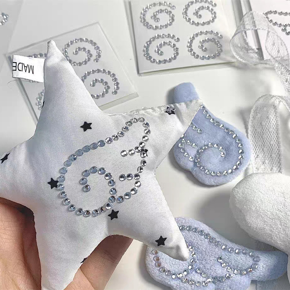5 Tờ Kim Cương Giả Miếng Dán Trang Trí Tài Khoản Tay Bao Bì Dán 3D DIY Phụ Kiện