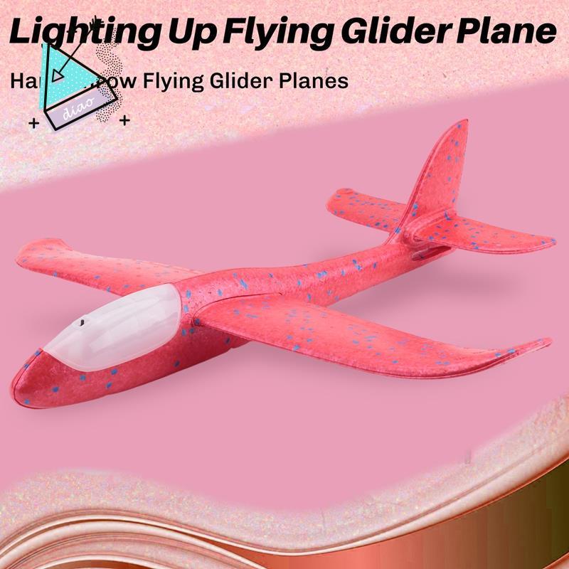 48Cm Ném Tay Chiếu Sáng Bay Glider Máy Bay Phát Sáng Trong Bóng Tối Đồ Chơi Bọt Máy Bay Mô Hình Led Flash Trò Chơi Đồ Chơi Cho Trẻ Em- Đỏ