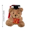 QEARY Gấu Tốt Nghiệp Móc Khóa, Đồ Chơi Sang Trọng Gấu Tốt Nghiệp 13cm Dễ Thương, Hoạt Hình Nhồi Bông Mềm Phước Lành Treo Dr Bear Sang Trọng Búp Bê Tốt Nghiệp