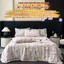 Bộ Chăn Hè Ga Chần Cotton Lụa 4 món cao cấp với họa tiết hoa nhí dễ thương và nhẹ nhàng MemminbeddingLuxury