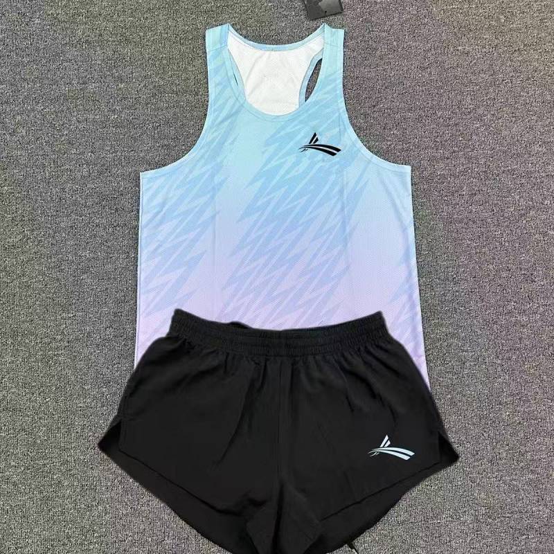 [Special Offer] Track and Field Sports Marathon Running Racing Suit Men's and Women's Quick-Drying Breathable Vest 6LLM