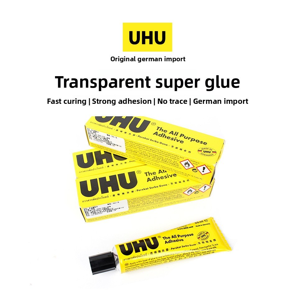 UHU Đức Dính Đa Năng Mạnh Handmade Trong Suốt Dính Thủy Tinh Kim Loại Gỗ Dính
