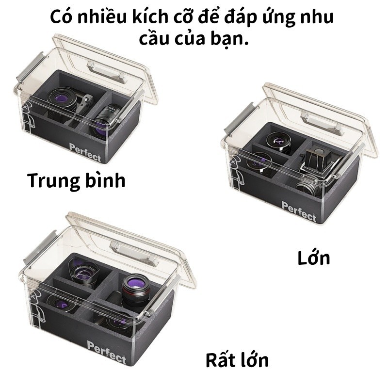 hộp chống ẩm máy ảnh,Cđệm chống sốc, ẩm kế, hút ẩm,ompact chuyên dụng 6 trong 1,DSLR Chống ẩm/chống Mốc
