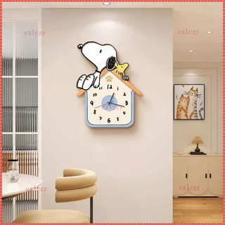 Đồng hồ Snoopy Đồng hồ hoạt hình Hình dạng Đồng hồ treo tường Đồng hồ trang trí Đồng hồ trang trí Phong cách kem Tranh trang trí Phòng khách Đồng hồ phòng ăn Đồng hồ treo tường không thủng