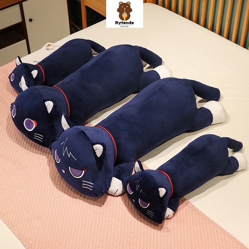 Rytanda Dễ Thương Dài Sang Trọng Gối Genshin Tác Động Lang Thang Sang Trọng Đồ Chơi Scaramouche Plushie Búp Bê Trang Trí Gối Đệm Mềm Nhồi Bông Anime Hình Trao Đổi Giáng Sinh Quà Tặng Sinh Nhật Trang Trí