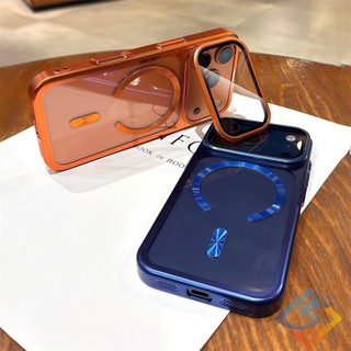 Ốp điện thoại giá đỡ ống kính trong suốt vô hình sang trọng cho IPhone 17 Pro Max 17 Pro 17 bảo hiểm toàn diện Bảo vệ Camera Vỏ trong suốt từ tính Vỏ chống sốc