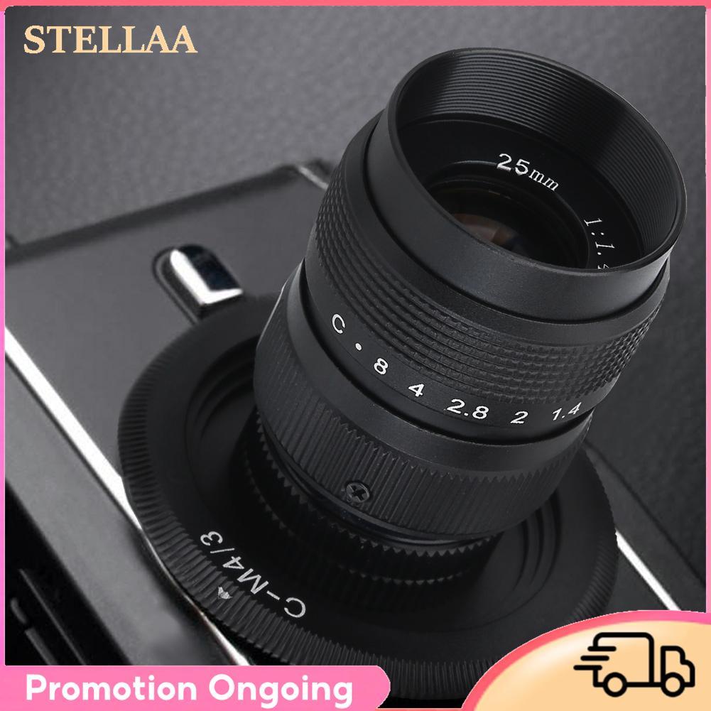 Stellaa Bộ ống kính máy ảnh stellaa Pbzydu 25 mm F/1.4 + C-m4/3 Vòng macro cho EPL5 EPM3 EPL7 OM-D