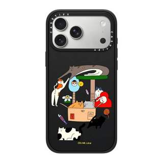 CASECASE X Crazy Cats Case White Camera Ring Edition Matte Đen Cứng Hút Từ Tính Tác Động Dành Cho Apple IPhone 13 14 15 16 17 Pro Max Air Plus Có Hộp