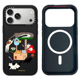 CASECASE X Crazy Cats Case White Camera Ring Edition Matte Đen Cứng Hút Từ Tính Tác Động Dành Cho Apple IPhone 13 14 15 16 17 Pro Max Air Plus Có Hộp
