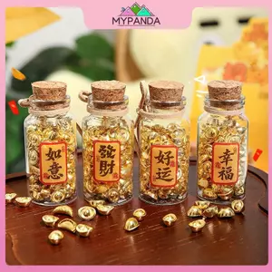 Mặt dây chuyền thỏi vàng MYPANDA với hạt dưa và đậu phộng, trang sức đẹp mắt cho bạn.