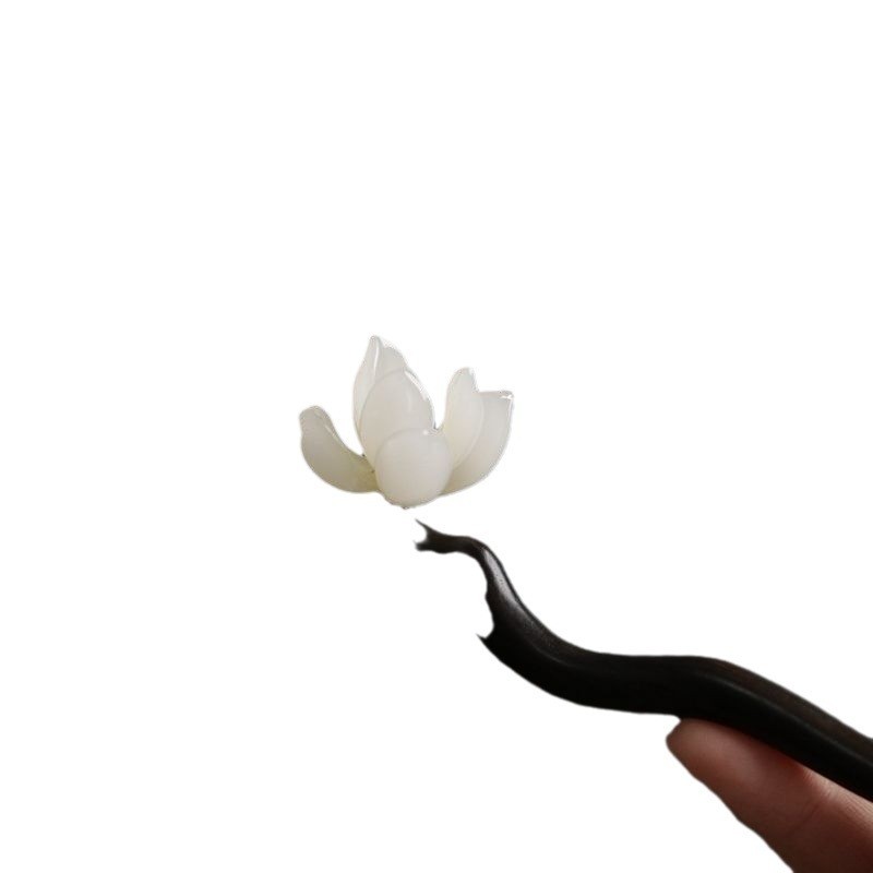 Phụ kiện tóc giả gỗ mun kẹp tóc, phù hợp cho cuộn tóc và mũ đội đầu Hanfu