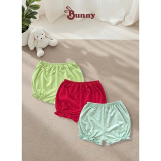Set 3 quần nhún bèo bé gái chất thun Modal mềm mịn mát cho bé 3-15Kg Bubbybaby-GV