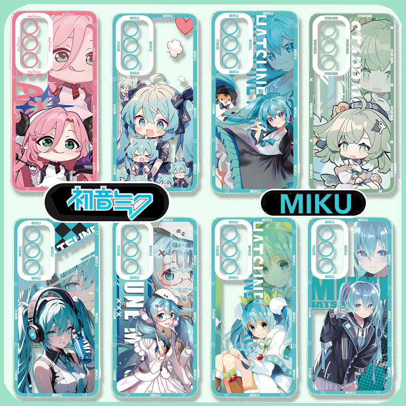 Ốp Lưng Cho Redmi Note 14 15 Pro 4G Plus 13 5G Pro Max Anime Hoạt Hình Hatsune Miku Silicone Trong Suốt Bìa Mềm