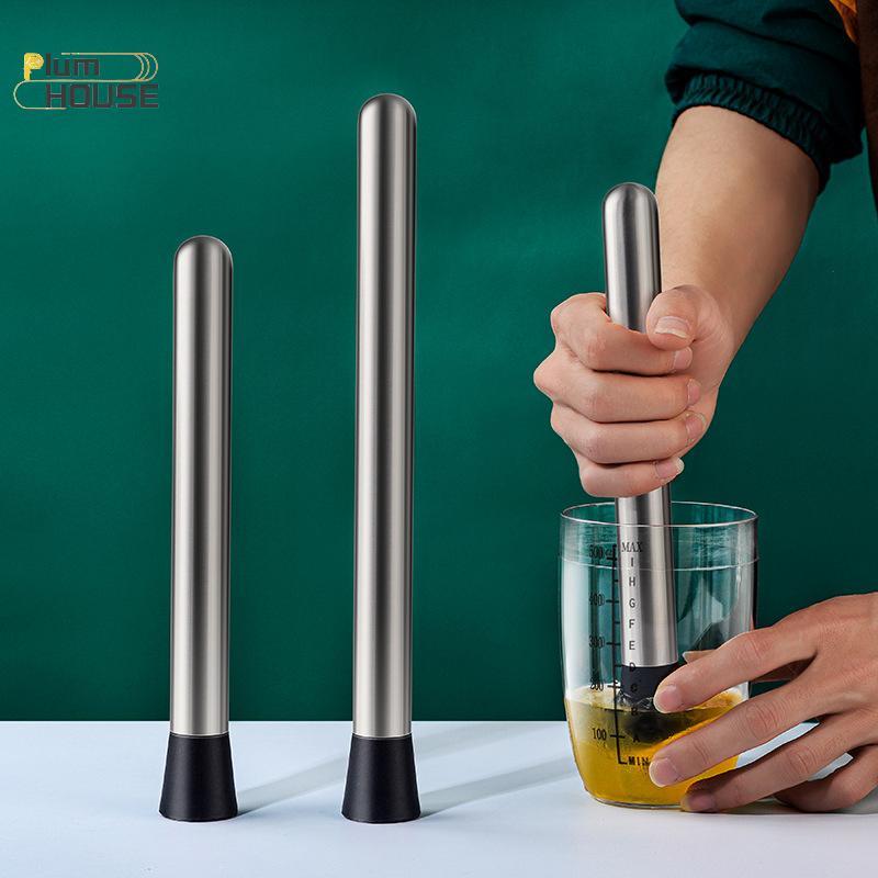 PlumHOUSE Thép không gỉ Nghiền Đá Búa Đa Năng Popsicle Sti Cotail Swizzle Sti Fruit Lemon Muddle Bar Dụng Cụ VN
