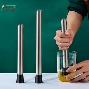 PlumHOUSE Thép không gỉ Nghiền Đá Búa Đa Năng Popsicle Sti Cotail Swizzle Sti Fruit Lemon Muddle Bar Dụng Cụ VN