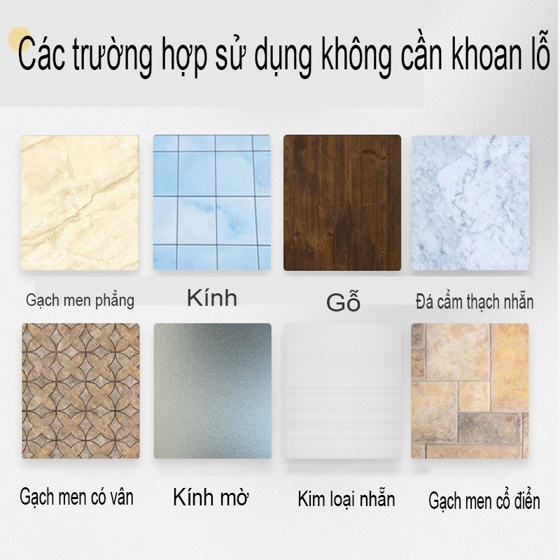 Móc treo đồ nhà bếp dán tường bằng keo,Nhôm chống gỉ,không cần khoan, chịu lực mạnh mẽ, móc có thể di chuyển