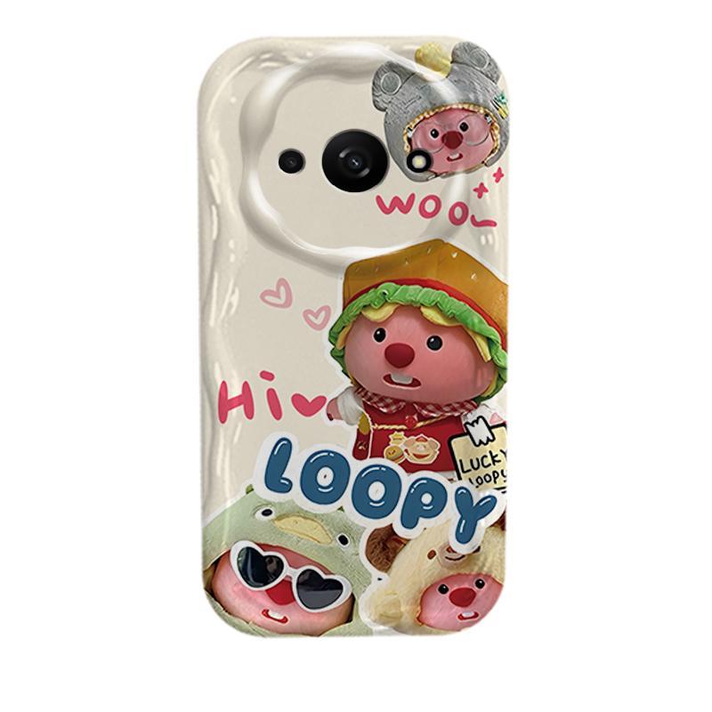 Ốp Silicon Hoạt Hình Cho Redmi A3 / POCO C61 4G 3D Bé Gái Vỏ Điện Thoại Mềm Loopy Chống Sốc Ốp Lưng