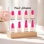 Bảng trưng bày hình móng tay FAVORITEGOODS, Bảng trưng bày tác phẩm nghệ thuật làm móng tròn Acrylic, Hình vuông chuyên nghiệp 6 hình dạng Màn hình máy tính để bàn Bảng trưng bày móng tay giả Trang trí Salon