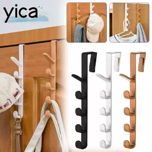 Móc treo cửa 5 cái không dấu vết, móc áo treo tường bền bỉ cho túi quần áo, mũ, ví