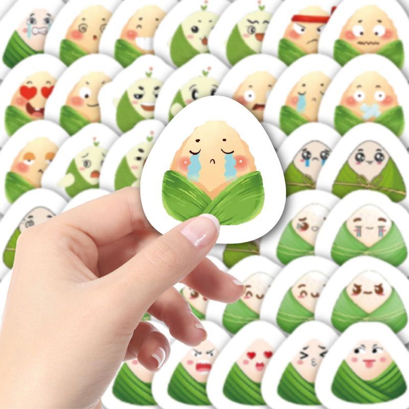 Ngày Lễ 250 Miếng q Phiên Bản Rồng Thuyền Lễ Hội Dán Hoạt Hình Dễ Thương Lễ Hội Zongzi Đóng Gói Quà Tặng Trang Trí Miếng Dán 3.33