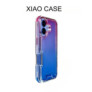 Ốp điện thoại ba trong một siêu dày cho IPhone 14 13 Pro max Vỏ bảo vệ màu gradient hai tông màu IP 14 plus 13 12 Mini Vỏ túi khí trong suốt phong cách đơn giản