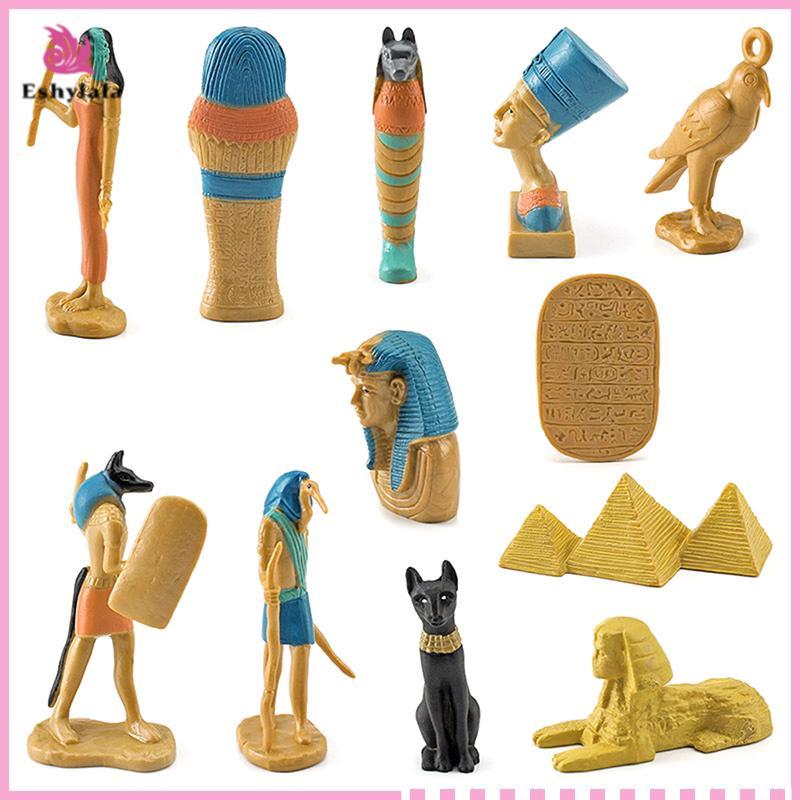 Eshylala 12x Nhân Vật Ai Cập Cổ Đại Tượng Nhỏ Mới Lạ Hình Thoth Mummy Case - Đồ Chơi Giáo Dục Sớm [MỚI]