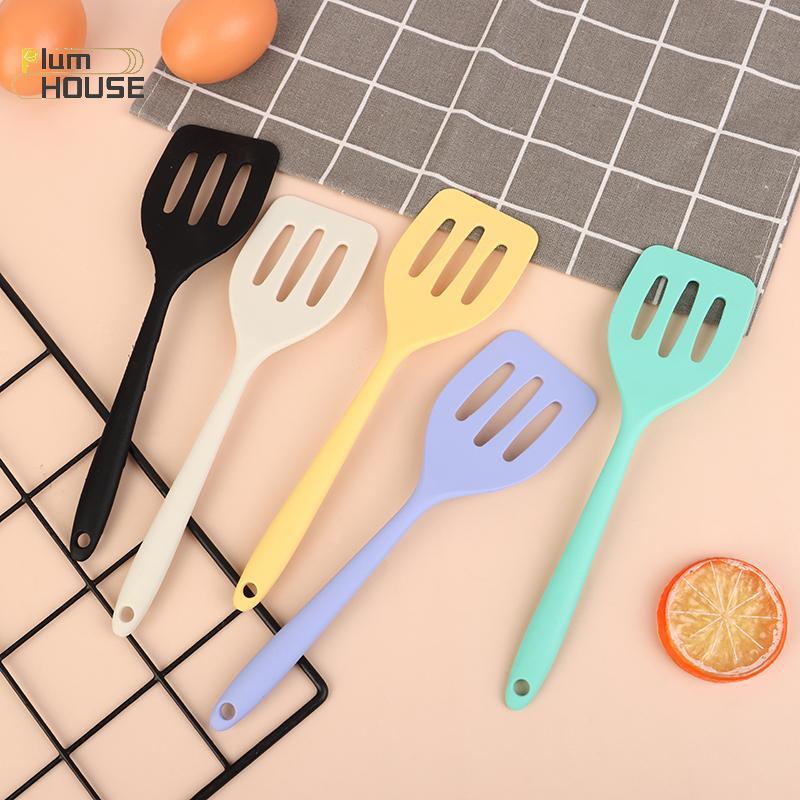 PlumHOUSE Xẻng silicon tích hợp nhỏ, dụng cụ nấu ăn nhà bếp cho bít tết, trứng, cá