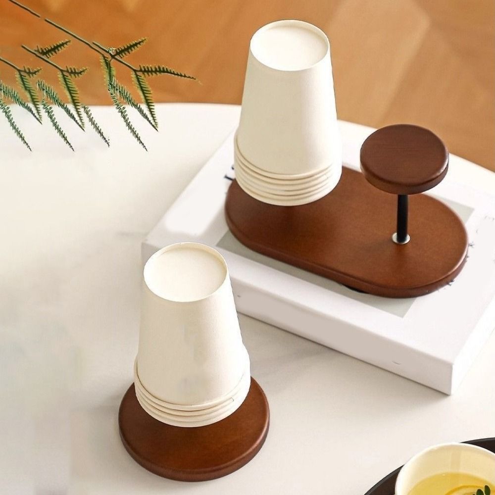 Hộp đựng cốc giấy LACYES, Hộp đựng cốc dùng một lần đơn giản trang trí, Hộp đựng cốc trà bằng gỗ cổ điển bền bỉ Phòng ăn