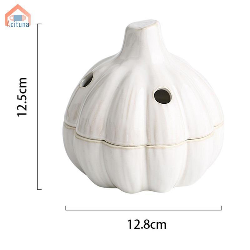 Hộp Đựng Tỏi Có Nắp Thông Gió Chắc Chắn Cho Quầy Gốm Gia Đình Quà Tặng Nhỏ Gọn Trắng Tỏi Tiết Kiệm Người Tổ Chức
