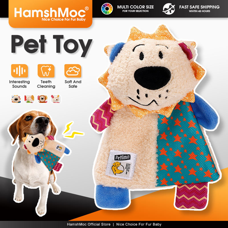 Hamshmoc Đồ chơi cho chó sang trọng Máy nhai nha khoa có thể giặt được Giảm lo âu Hình dạng động vật dễ thương cho trong nhà / ngoài trời